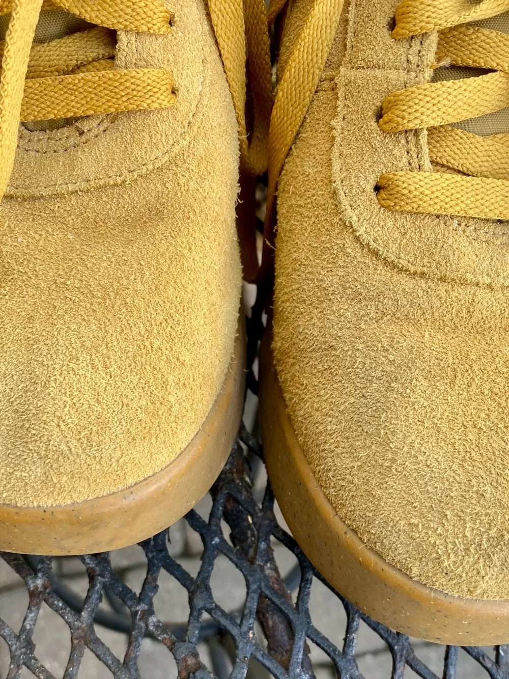 Nike High-Top Suede Sneakers in Wheat/Tan